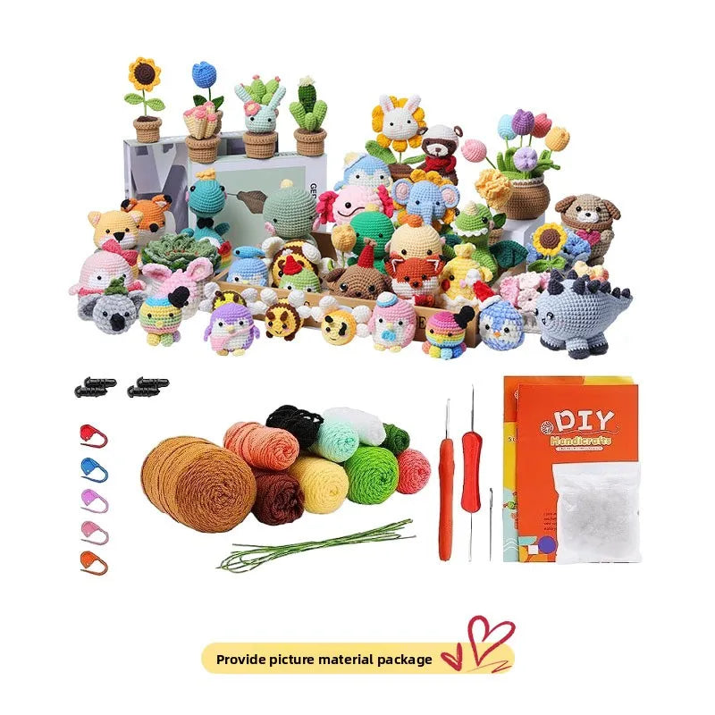 Crochet material kit animal cute figurine