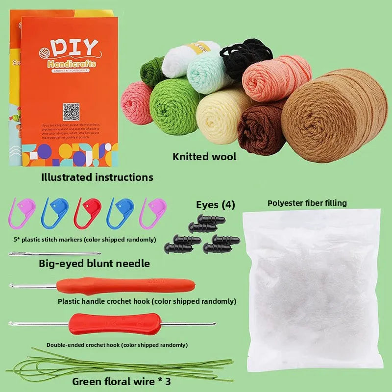 Crochet material kit animal cute figurine